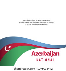 Azerbaijan independence day abstract background design Vector Illustration