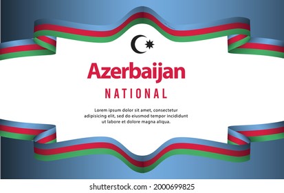 Azerbaijan independence day abstract background design Vector Illustration