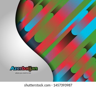 Azerbaijan Independence Day. abstract banner or poster in the colors of the national flag