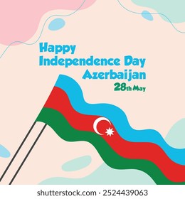 Azerbaijan Independence Day Banner Template for Social Media.