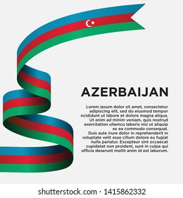 Día de la independencia de Azerbaiyán con bandera, ilustración vectorial en fondo blanco - Vector