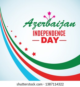 azerbaijan independence day logo design vector