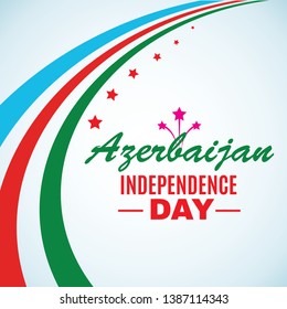 azerbaijan independence day logo design vector