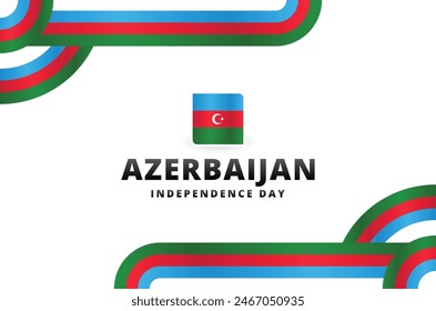 Azerbaiyán Día de la Independencia Ilustración de Diseño de Vector