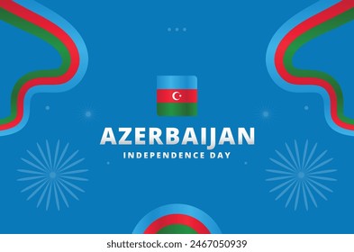 Azerbaiyán Día de la Independencia Ilustración de Diseño de Vector