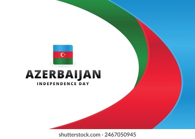 Azerbaiyán Día de la Independencia Ilustración de Diseño de Vector