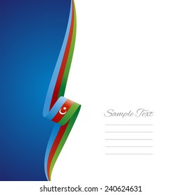 Azerbaijan left side brochure cover vector