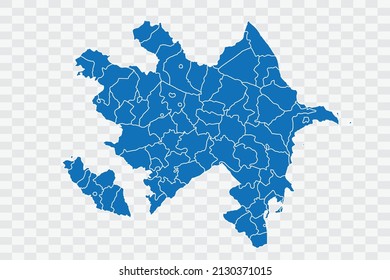Azerbaijan Map blue Color on Backgound png
