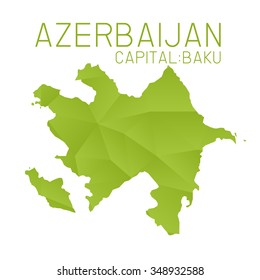 Azerbaijan map geometric background