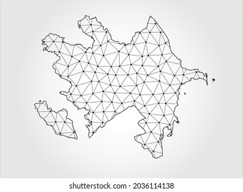 Mapa de Azerbaiyán Mapa de la red global Comunicación social	