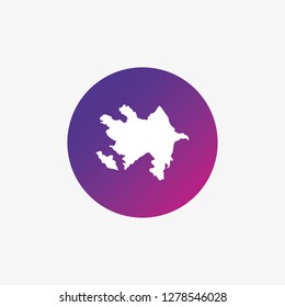 Azerbaijan map graphic element Illustration template design 