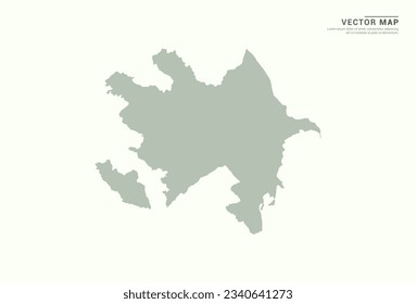 Mapa azerbaiyano de vector verde moderno.