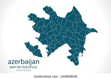 azerbaijan map High Detailed on white background. Abstract design vector illustration eps 10
