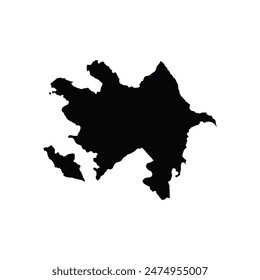 Azerbaijan map icon symbol design