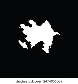 Azerbaijan map icon symbol design