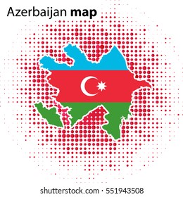 Azerbaijan map icon vector illustration