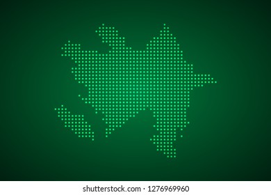Azerbaijan map, internet line, connected points. Azerbaijan map with dot .Vector illustration Eps 10.