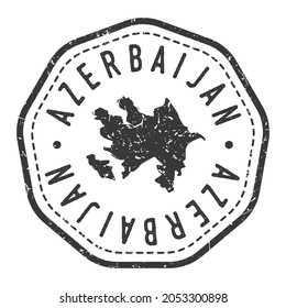 Azerbaijan Map Stamp Retro Postmark. Silhouette Postal Passport. Seal Round Vector Icon. Badge Vintage Postage Design.