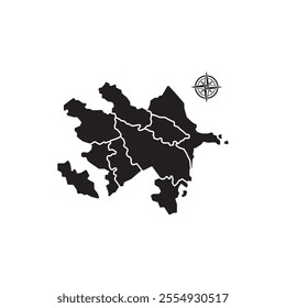 Azerbaijan map symbol icon design vector illustration