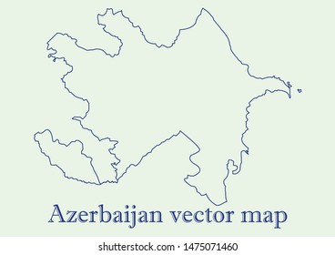 Azerbaijan map vector format for Azerbaijan people