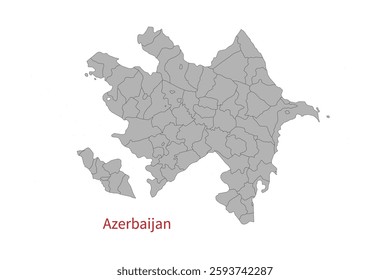 Azerbaijan Map vector illustration. Azerbaijan Map silhouette