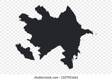 Azerbaijan map vector, Not isolated on transparent background
