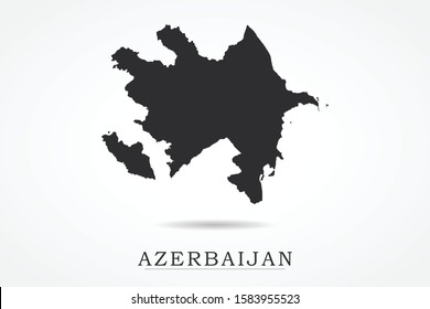 Azerbaijan Map - World Map International vector template isolated on white background - Vector illustration eps 10