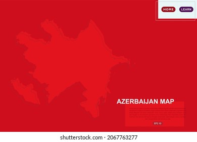 Azerbaijan Map - World Map International vector template with red color and outline sketch isolated on red background for education, design, website, banner - Vector illustration eps 10