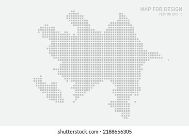 Azerbaijan Map - World map International vector template with grey pixel, grid, grunge, halftone style isolated on white background for education, infographic, design - Vector illustration eps 10