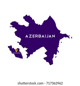 Azerbaijan Nakhchivan vector map