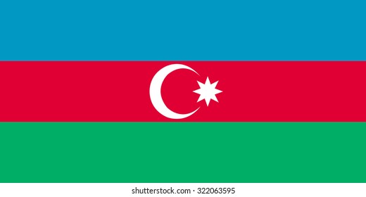 Azerbaijan Nation Flag