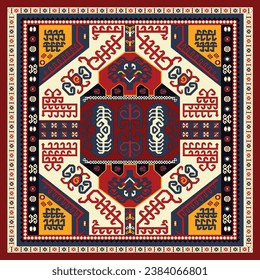 Azerbaijan national carpet illustration.Can be use all work