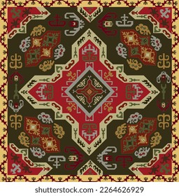 Azerbaijan national carpet, symbol, and vector, Can be used for web, print, and mobile