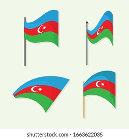 Azerbaijan national flag simple vector design