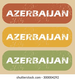 Azerbaijan on colored background