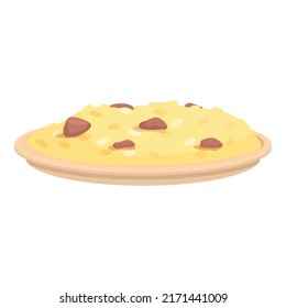 Azerbaijan pilaf icon cartoon vector. Dish food. Dolma cuisine