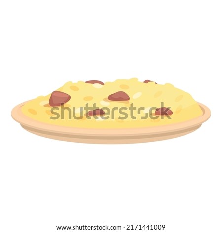 Azerbaijan pilaf icon cartoon vector. Dish food. Dolma cuisine