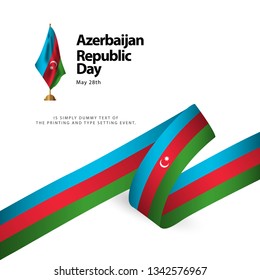 Azerbaijan Republic Day Vector Template Design Illustration