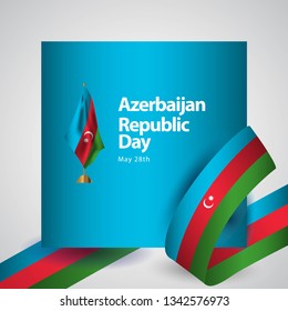 Azerbaijan Republic Day Vector Template Design Illustration