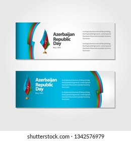 Azerbaijan Republic Day Vector Template Design Illustration