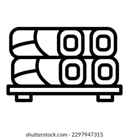 Azerbaijan roll icon outline vector. Food cuisine. Indian dish