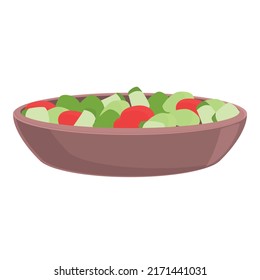 Azerbaijan salad icon cartoon vector. Armenia meal. Soup cuisine