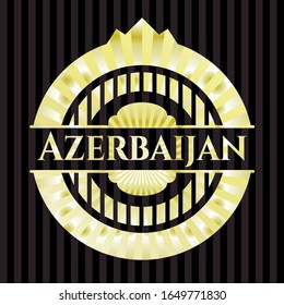 Azerbaijan shiny emblem. Vector Illustration. Detailed.