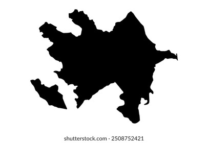 Azerbaijan Silhouette of a Australia Country land Map