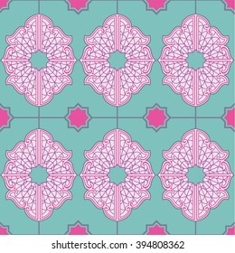 Azerbaijan traditional seamless pattern vector wallpaper