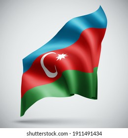 Azerbaijan, vector 3d flag isolated on white background