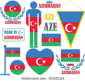 Azerbaijan. Vector Illustration. Logo