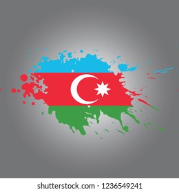 Azerbaijan Vector paint stain