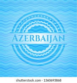 Azerbaijan water wave representation badge.