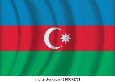 Azerbaijan waving flag